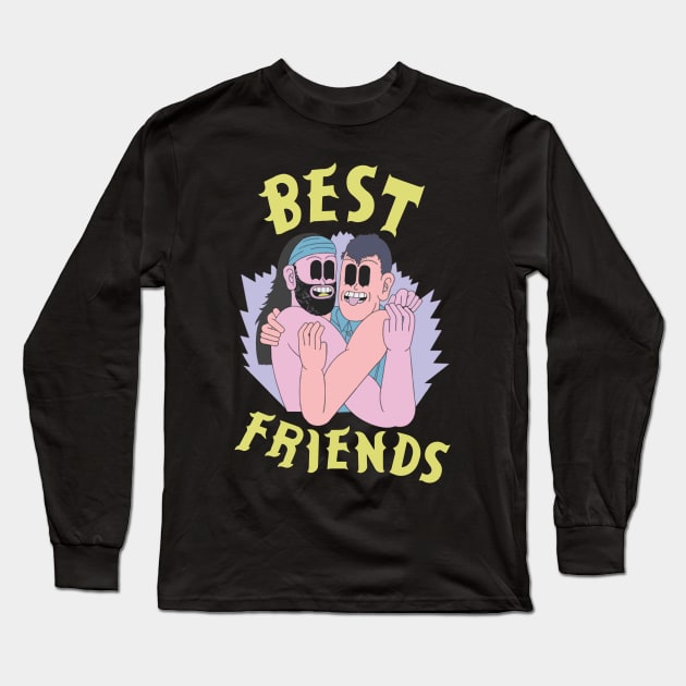 best friends love gay lgbt music hipster Long Sleeve T-Shirt by thedoomseed